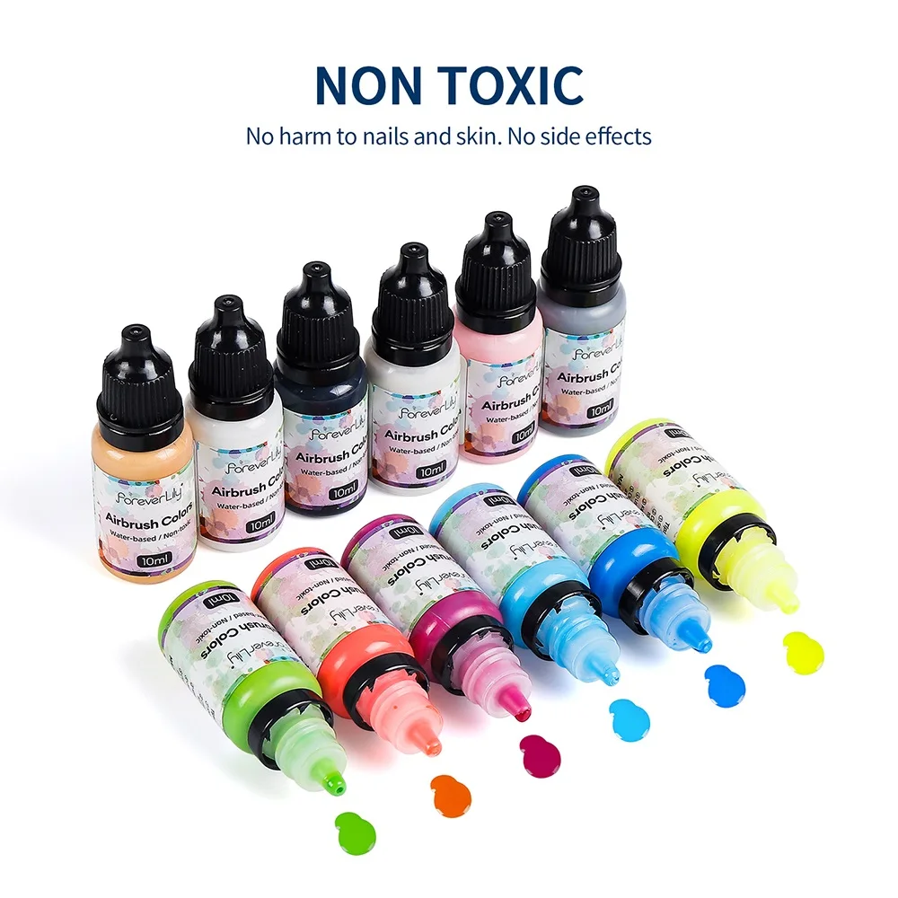 12pcs Nail Polish Paint Airbrush Nail Ink Use For Airbrush Spray Gun Color Painting Stencil Making Hollow Pattern Nail Art Tools 4