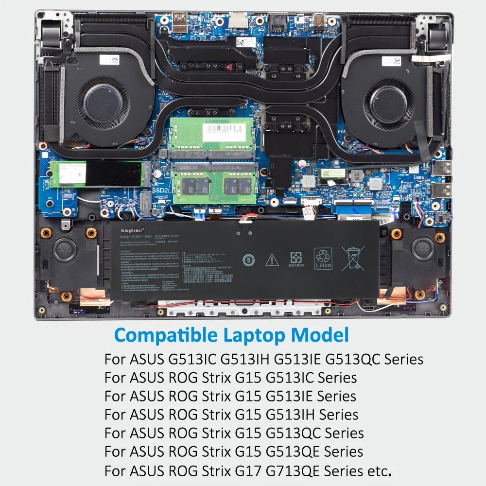 Kingsener C41n2010 Bateria do Portátil para Asus Rog Strix G15 G513ic G513ie G513ih G513qc G513qe Rog Strix G17 G713qe G713qe-hx008t - Imagem 4