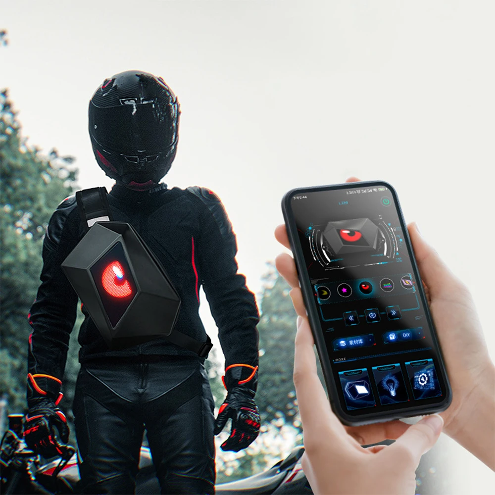 LED Knight Pack Motorcycle Riding Luminous Single Shoulder Crossbody