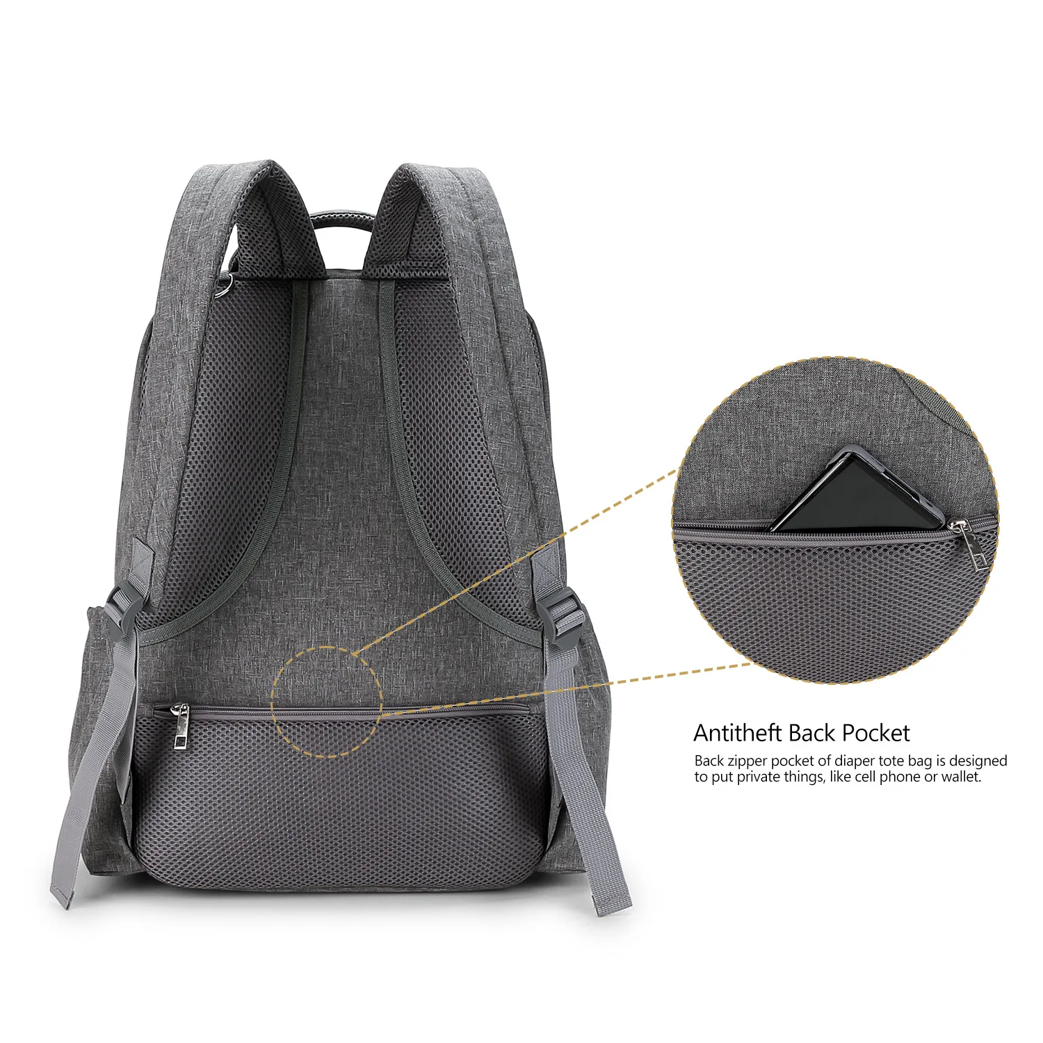 Diaper Bag Backpack,Baby diaper bag, multifunctional water-repellent travel backpack large diaper bag backpack_voghion.com