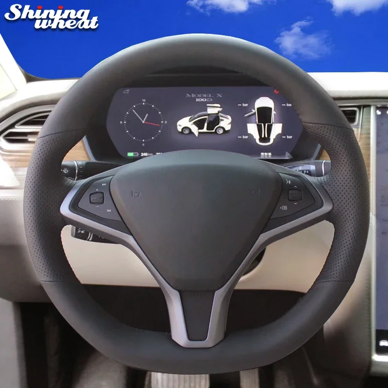 

Чехол из натуральной кожи для руля Tesla model S
