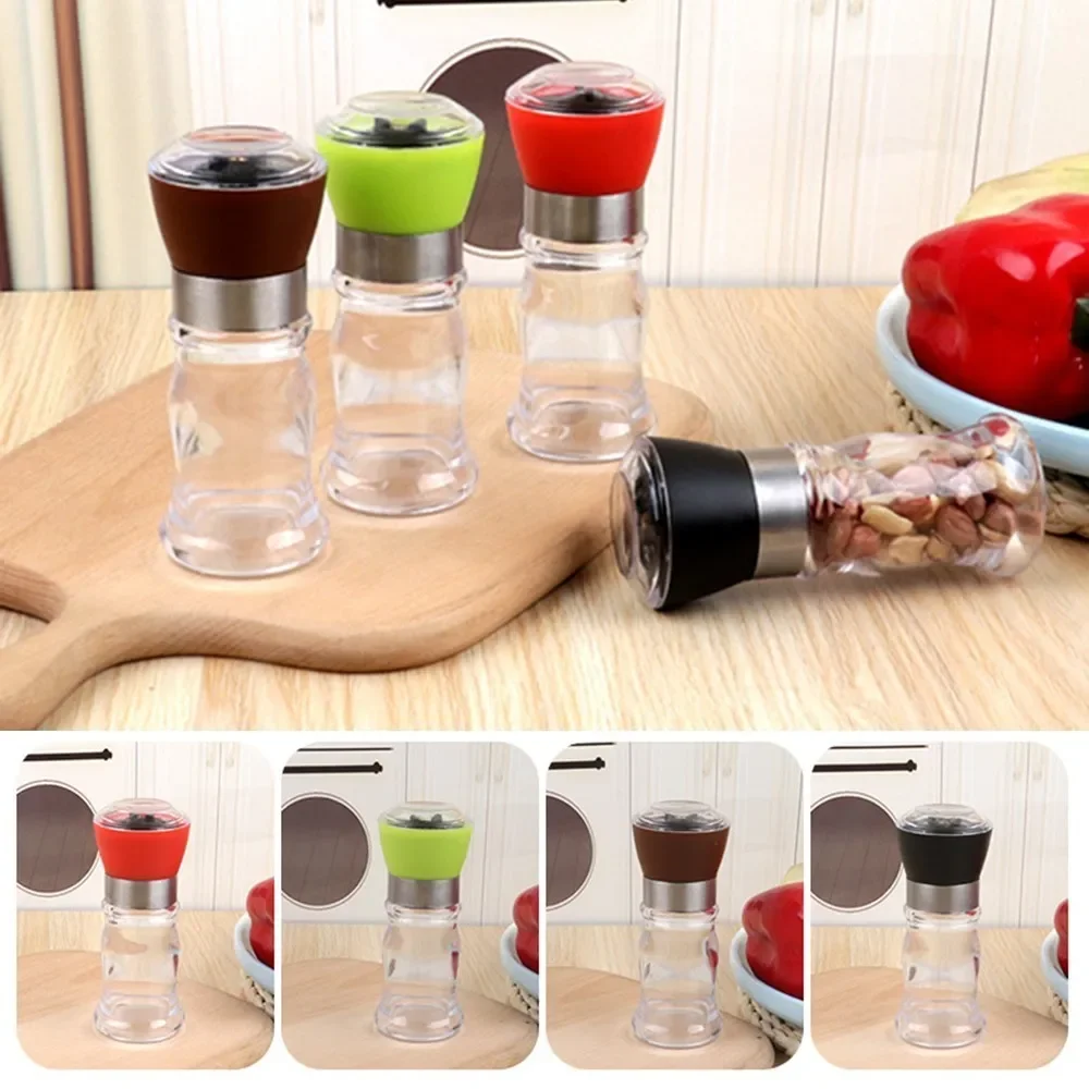Salt and Pepper Grinder Fashion Stainless Steel Mill Glass Body Spice Salt and Pepper Grinder