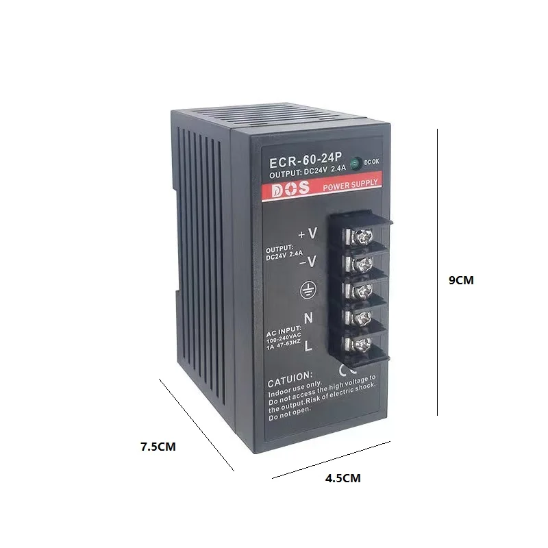 Ingresso Trasformatore Di Alimentazione Switching Su Guida Din Ac100-240V Uscita 50C/60Hz Dc24V 60W/24V/2.5A