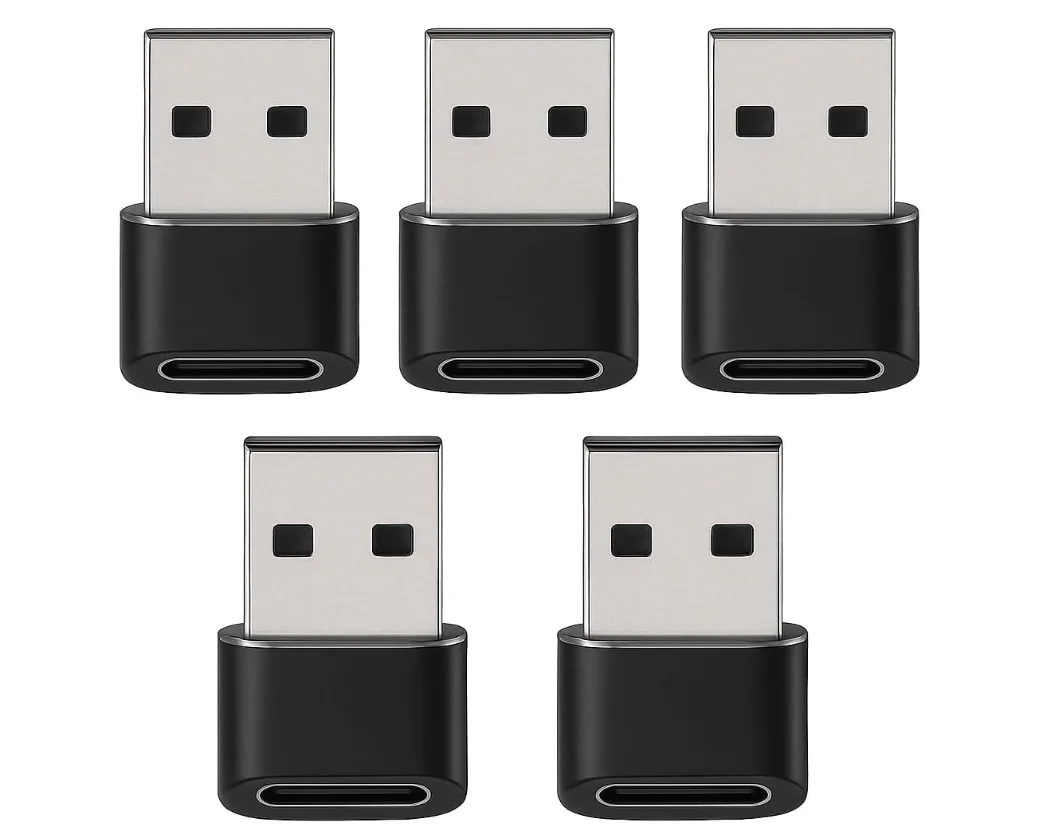 USB Type-C Female to USB-A Male Adapter OTG Data Converter for Smartphones Fast Charging Compatible