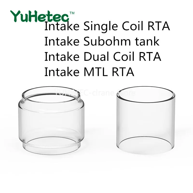 2pcs  Intake MTL / Intake Sub-ohm Tank  YUHETEC Bubble Glass Tube for Augvape Intake Single Coil RTA / Daul Coil