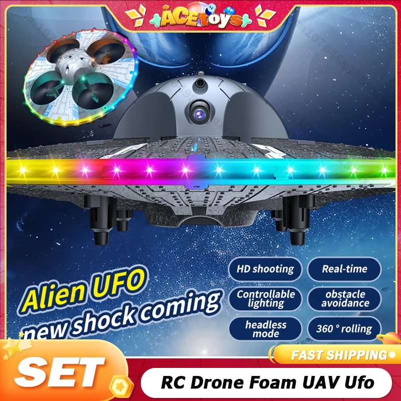 

RC Drone Foam UAV Ufo Camera with Light Obstacle Avoidance Intelligent Aerial Four Axis Aircraft Mini Dron Toys for Kids Gifts
