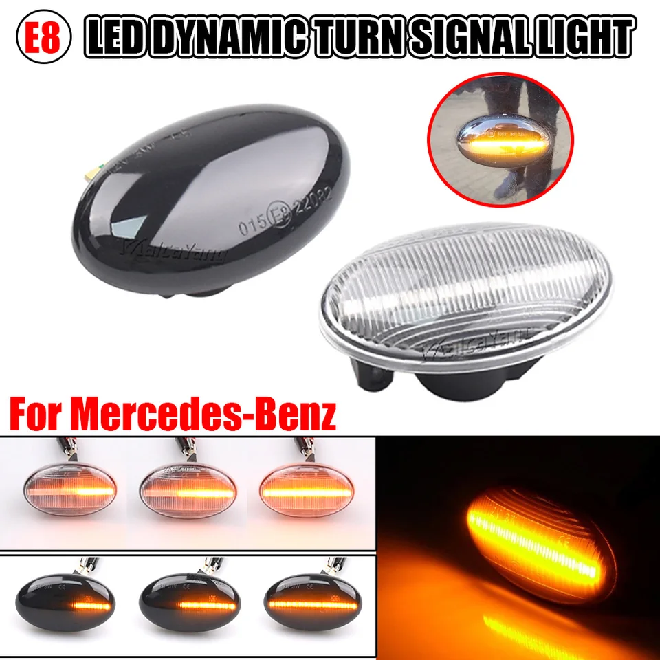 Clignotants Latéraux LED Pour Voiture, 2 Pièces, Accessoires Pour Smart 450 452 Et Mercedes-benz W168 W639 W447 Citan 415 - 13