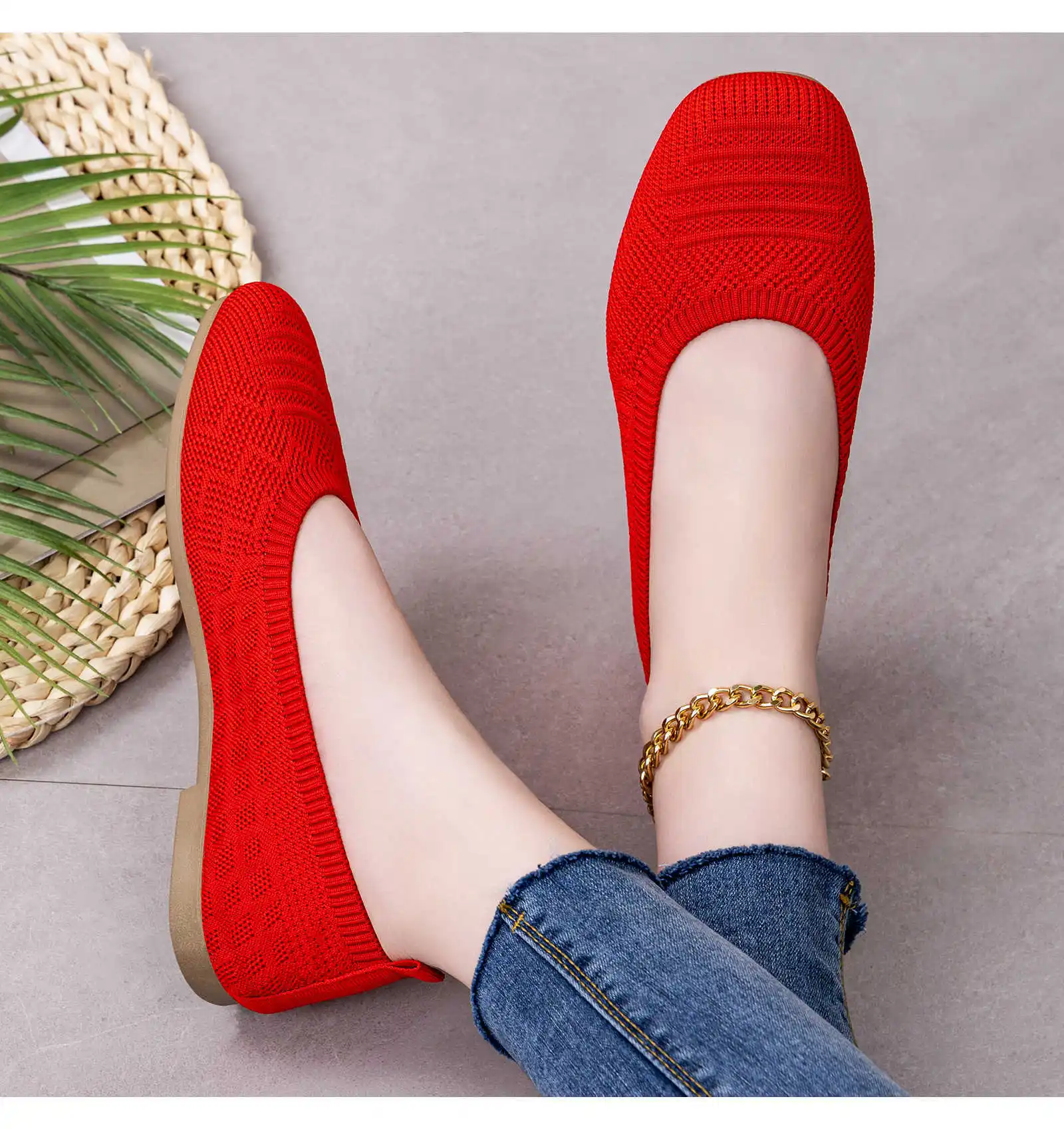 أحذية نسائية عصرية وعملية للربيع، أحذية قماشية مسطحة جديدة بنعل ناعم، أحذية كاجوال سهلة الارتداء للنساء