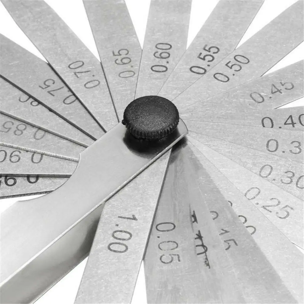 Description Picture 6 of item17 Blades Feeler Gauge Thickness Gauges Measurment Tool Gap Wedge for Engine Valve Adjustment 0.02-1mm Percision Measuring Tools