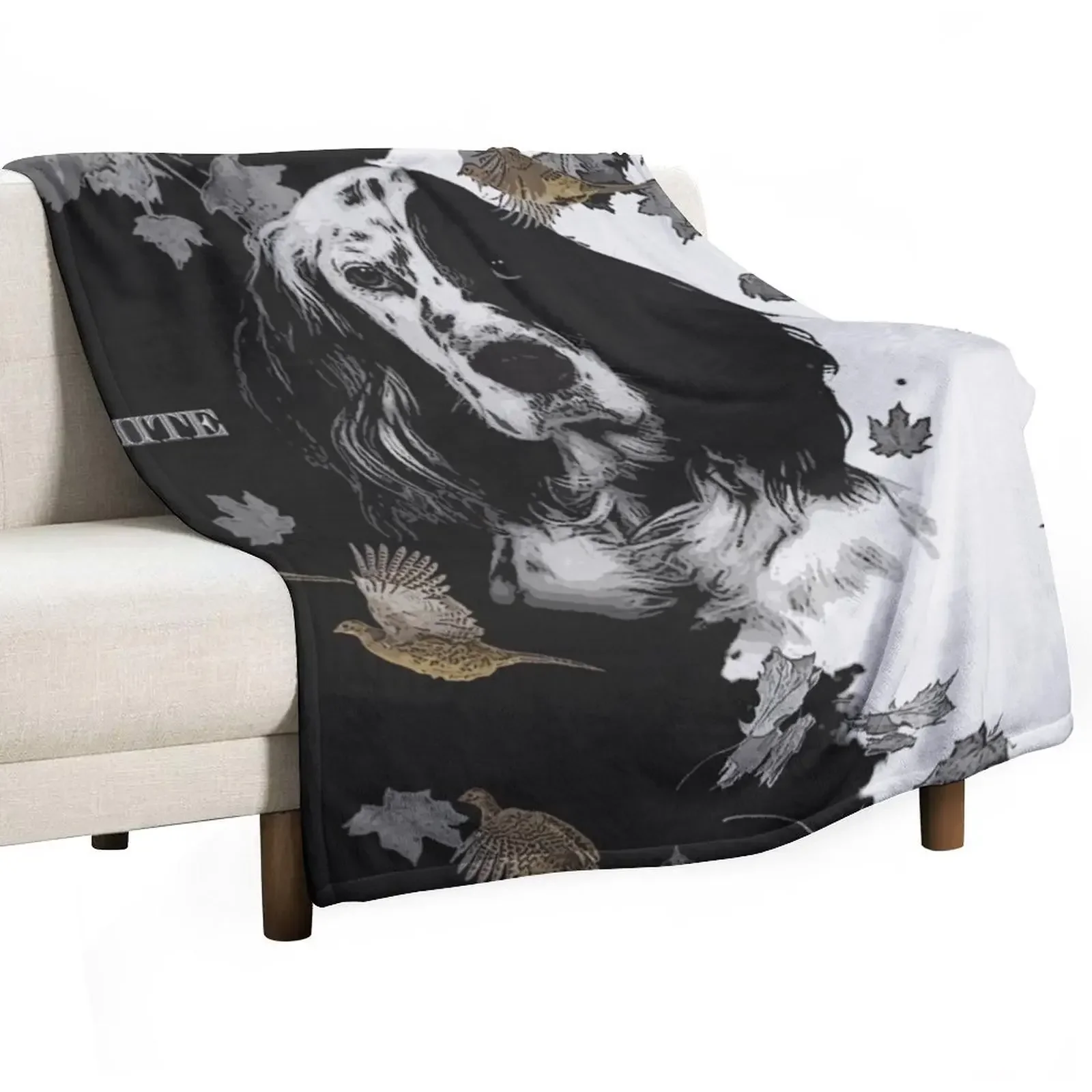

Black and white English setter Throw Blanket for babies Luxury Thicken Fashion Sofas Large Blankets