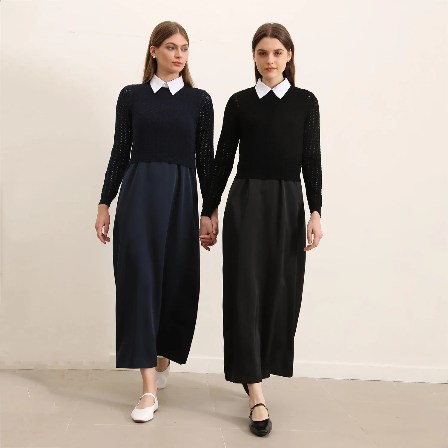 AP-2025-Autumn-and-Winter-Women-Hollow-Sweater-and-Satin-Sleeveless ...