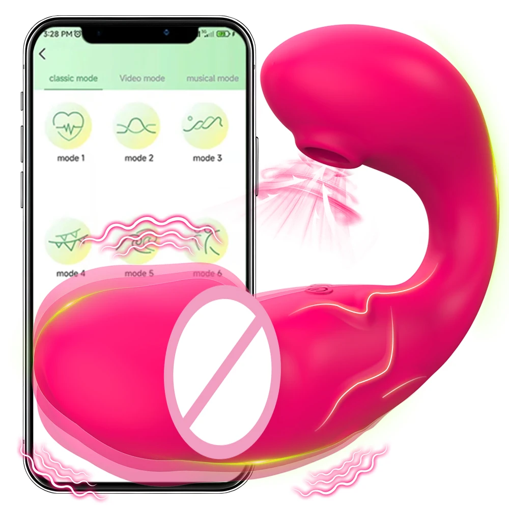 App Remote Control Women Sex Toy with 9 Sucking Vibrating Modes Dildo Vibrator Nipples Clitoral Sucker Adult Product Sex Machine