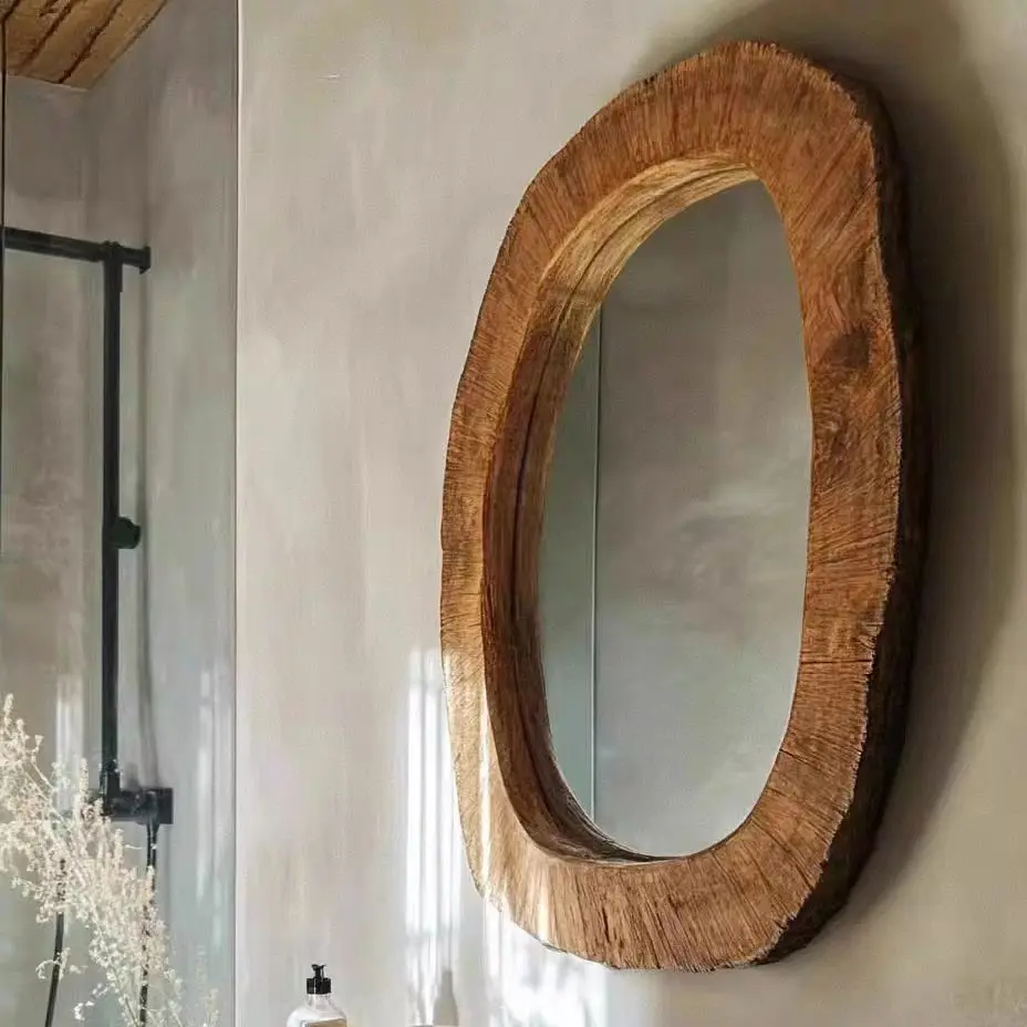 Irregular Wood Wall Mirror 4