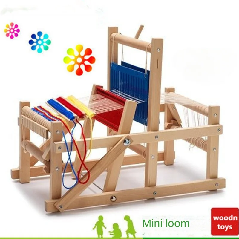 Telaio per tessitura tradizionale in legno per bambini giocattolo  artigianale regalo educativo telaio per tessitura in legno macchina per  maglieria