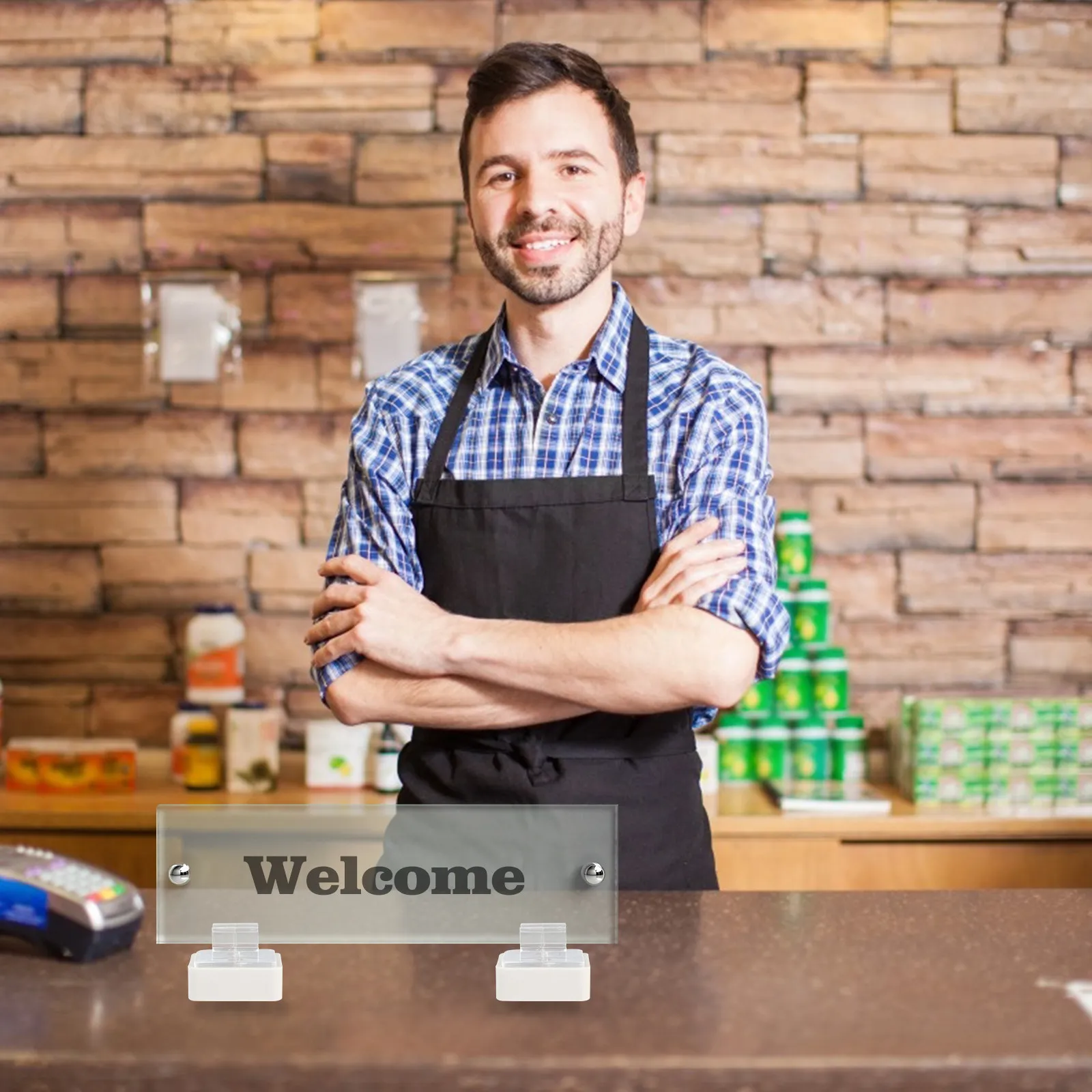 2Pcs 자석 베이스 슈퍼마켓 랙 ABS 플라스틱 디스플레이 프레임 매치 액세서리 선반 홀더 슈퍼마켓 용품