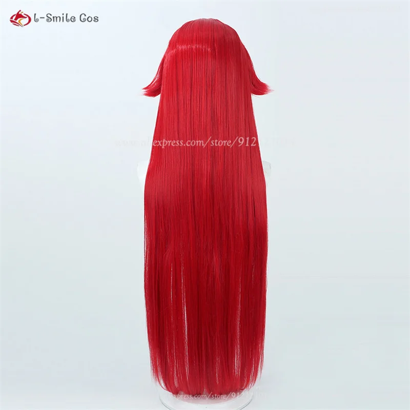 NIKKE Red Hood Cosplay Perücke 100cm Rot Synthetik Hitzebeständig Halloween Weihnachten 6