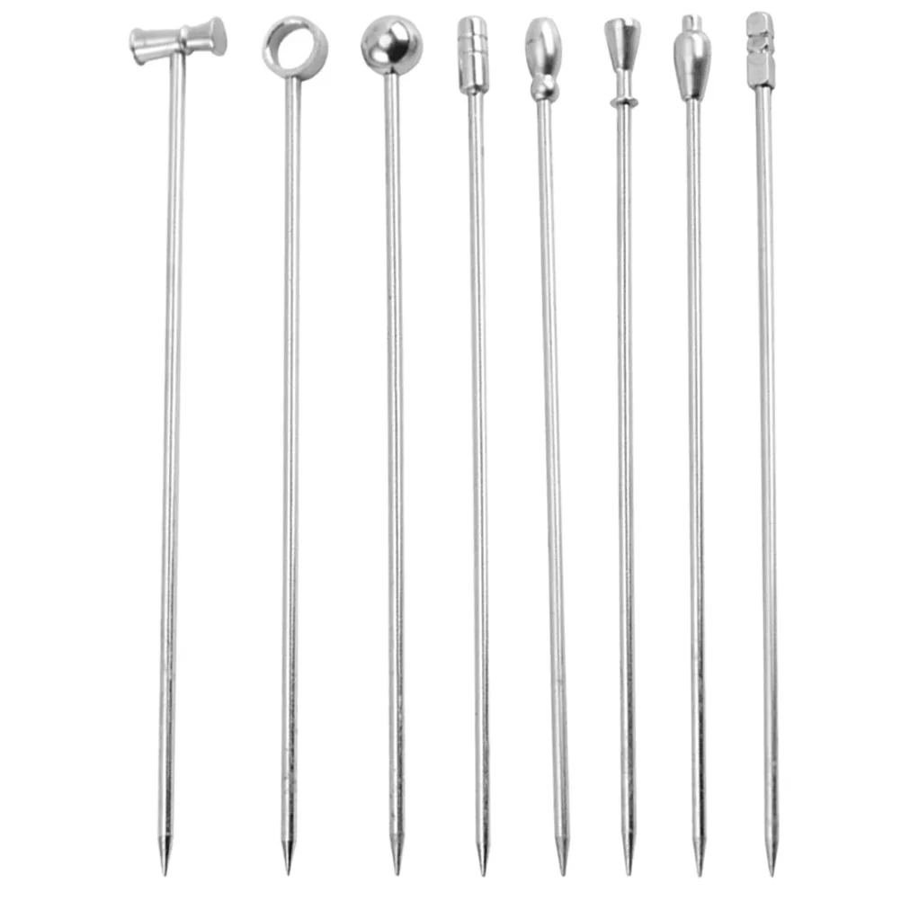 

Стальные кофейные зубочистки из нержавеющей стали для коктейлей, мешалка для коктейлей, зубочистки для закусок, для кофе, бара, кухни, коктейлей