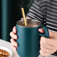 500ml Coffee Cup Large Capacity 304 Stainless Steel Mug With Lid Coffee Milk Cup Tea Coffee Mug Gift For Kitchen 1