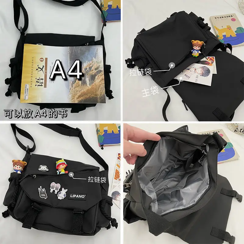 Nylon Handbags Shoulder Bag Large Capacity Crossbody Bags for Teenager Girls Men Harajuku Messenger Bag Student School Bags crossbody bag women shoulder bag
