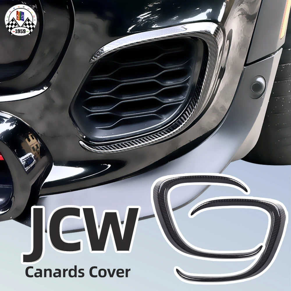Auto Exterior Parts ABS Plastic Canards Stick On Style Type Cover Front Bumper Extenstion Decoration Parts 2014-for Mini Cooper JCW F55 F56 F57