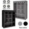 Canvas Wardrobe Dustproof Clothes Storage Dormitory Apartment Free Dust Bags US 2