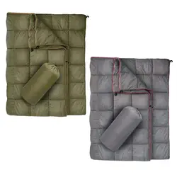 Camping Down Blanket Buttons Poncho Liner Military Accessories Ultralight Outdoor Travel Sleeping Pad Quilt Mat Hiking Picnic
