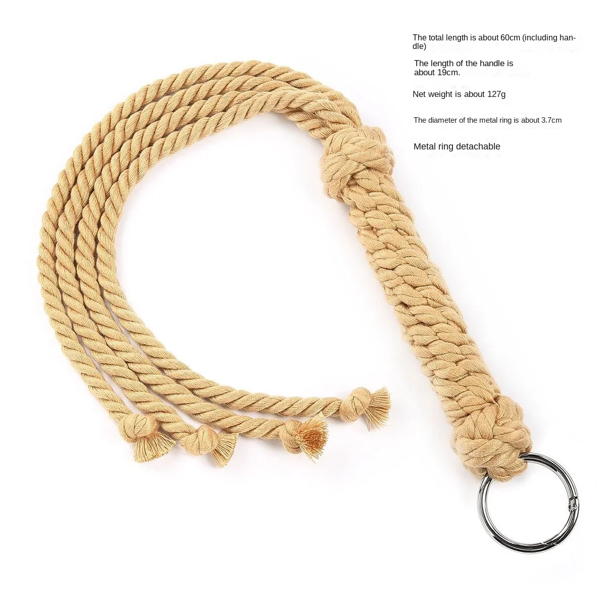 Woven horse whip Detachable metal ring 5