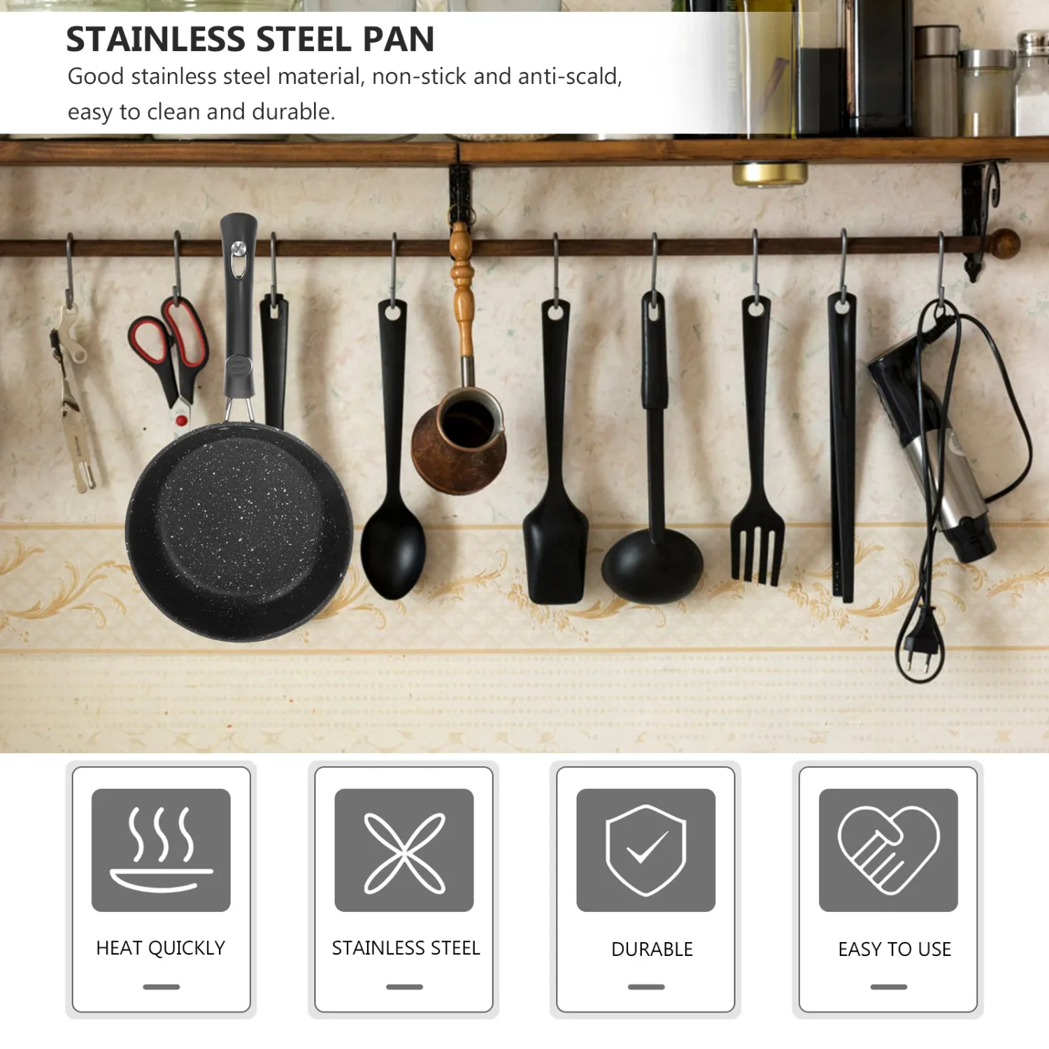 Stainless Steel Cookware Mini Pan Steak Household Cooker Frying Pancake Making