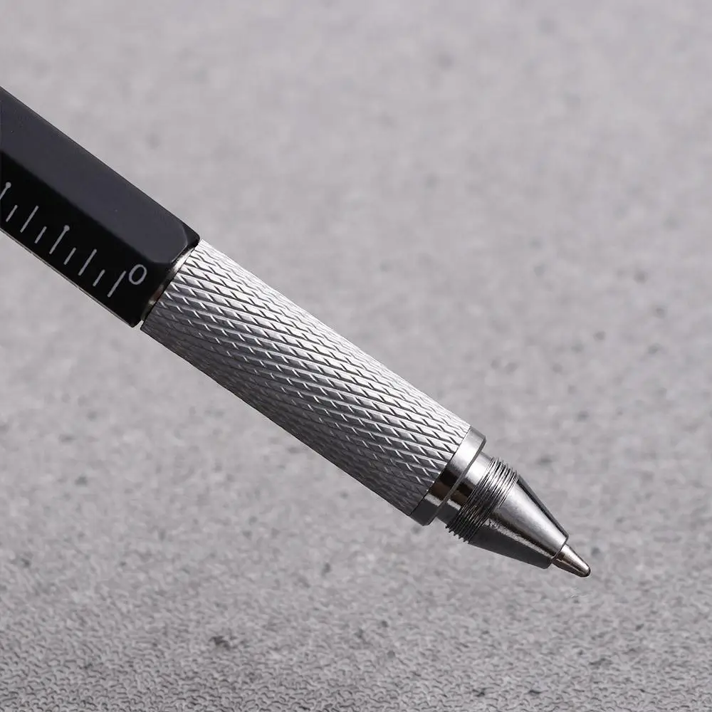 6 in 1 Capaciative pen With Scale Gadget Level Meter Flat-blade Screwdriver Replacement refill Ballpoint Pen Cross Screwdriver