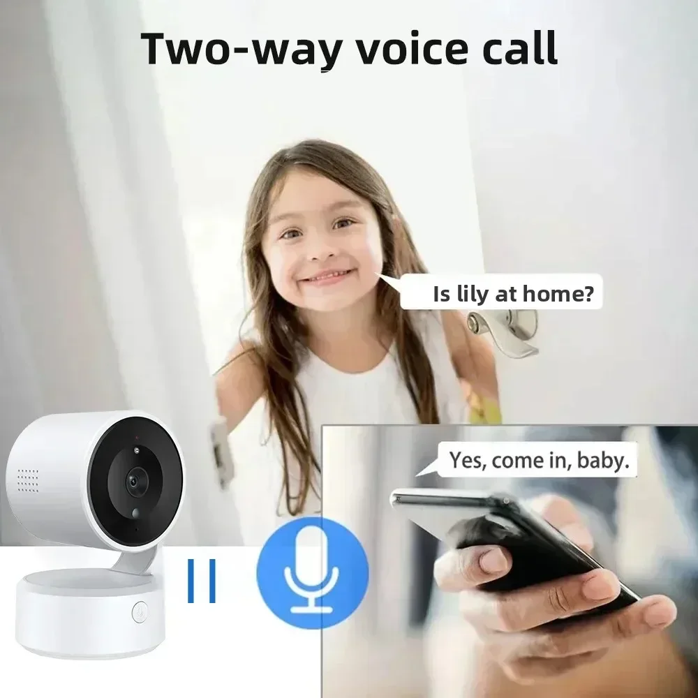 PEGATAH 5MP One-touch Call Indoor Baby Monitor WiFi PTZ Camera Auto Tracking Color Night Vision IP Surveillance Cam Tuya App 4
