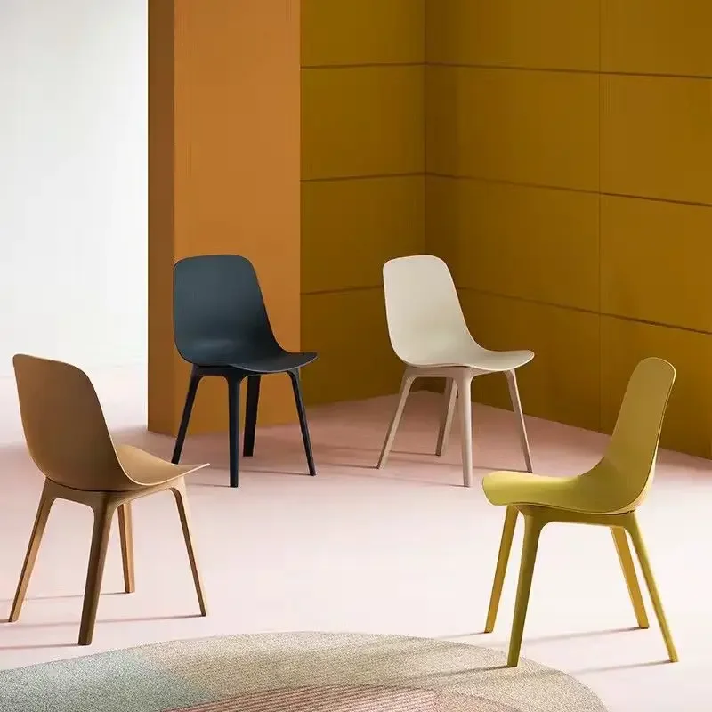 

Nordic Plastic Dining Chair Salon Styling Stool Dining Chair Office Chaises Library Furniture Chairs Living Room Muebles Vanity