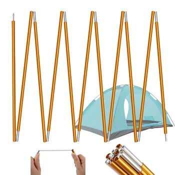 Pre-Assembled Tent Pole Stakes Aluminium Tarp Rod Replacement Camping Accessori Multifunction Lightweight Tent Poles Repair Kits