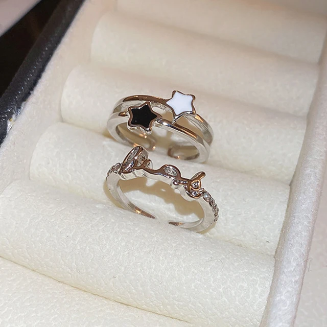 리틀 샤인 스타 크리스탈 오픈 링: 손가락을 장식하는 반짝이는 보석