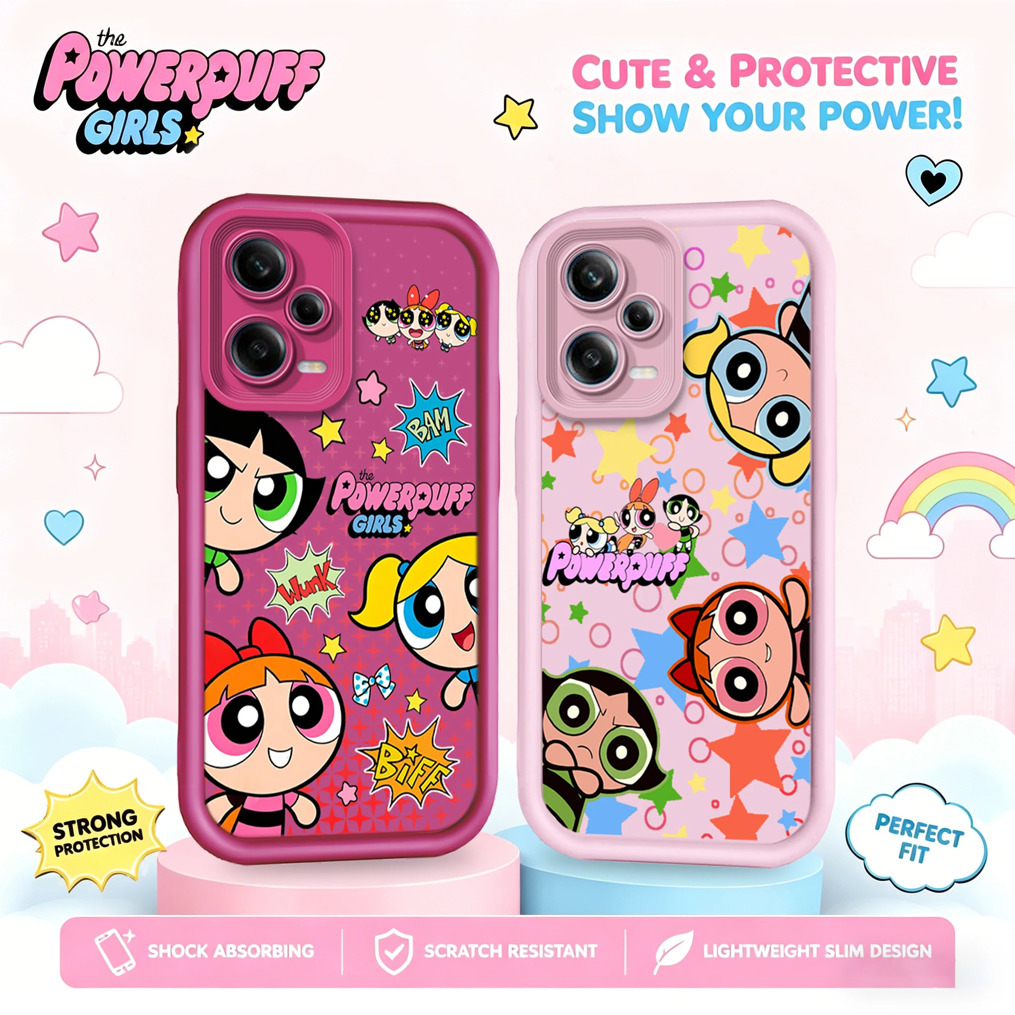 Adorable Powerpuff Girls Soft Phone Case