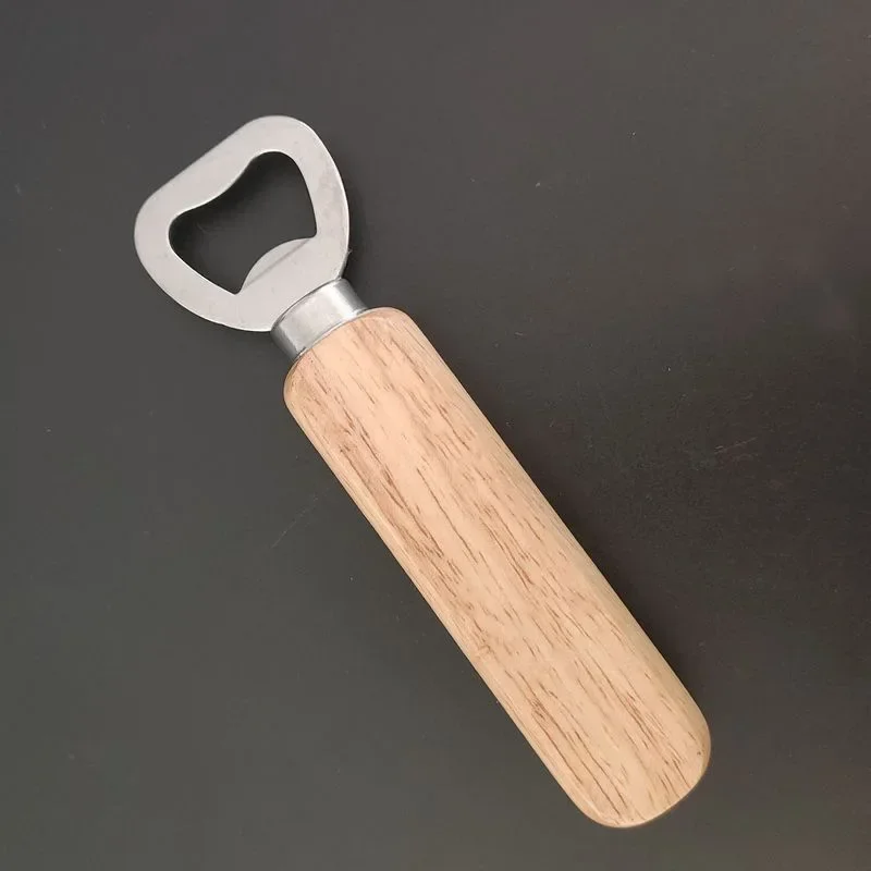 레트로 포켓 나무 손잡이 병따개, 맥주 스테인레스 스틸 주방 가제트, 맞춤형 로고, 각인 선물, 5-30 개