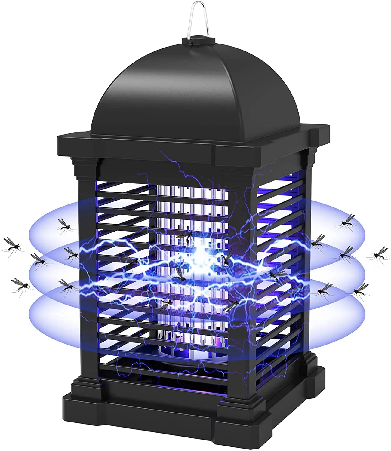 Aisitin Mosquito Killer Trap Mosquito Killer 4300V, 20W Uv 2 In 1 Lampada Elettrica Ricaricabile Zanzara Estiva Swatter