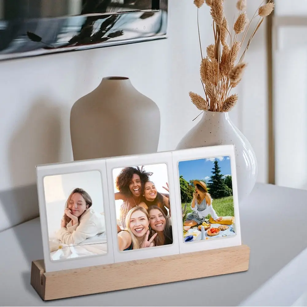 For Fuji Mini 12 3 In 1 3 Inch Photo Frame Acrylic LED Light Photo Table Instant Film Camera For Fujifilm Instax Mini Film