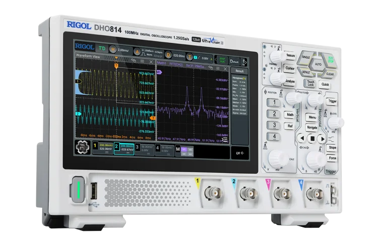 RIGOL Super Light Digital Oscilloscope DHO802 DHO804 DHO812 DHO814 DHO824 2 Channel, 4 Channel 70MHz 100MHz 200MHz, 1.25GSa/S 2