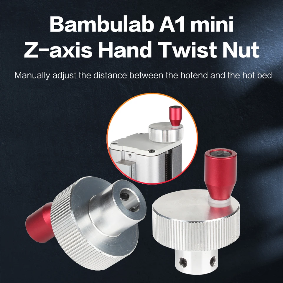 XCR3D for Bambu Lab A1 mini Z axis Hand Twist Screw Nut Coupler T8