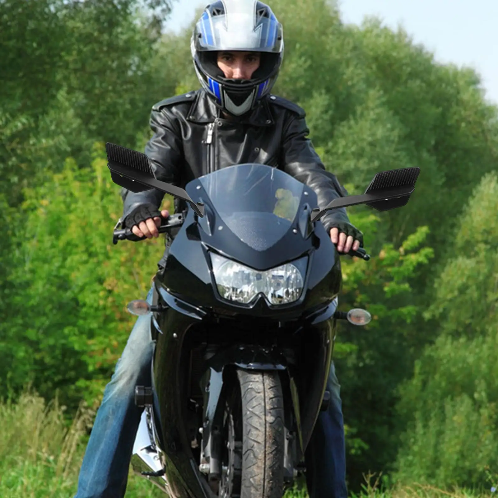 2pcs universal Motorcycle Rear View Mirror Side Mirror Motorcycles Cycling Accessories Rotating Reflector Spoiler For YAMAHA