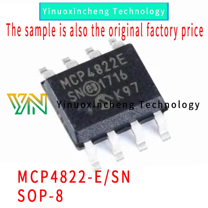 New original MCP4822-E/SN MCP4822E MCP4822 SOIC-8 analog-to-digital converter chip ad7656bstz 1 new original analog to digital converter ic chip lqfp64