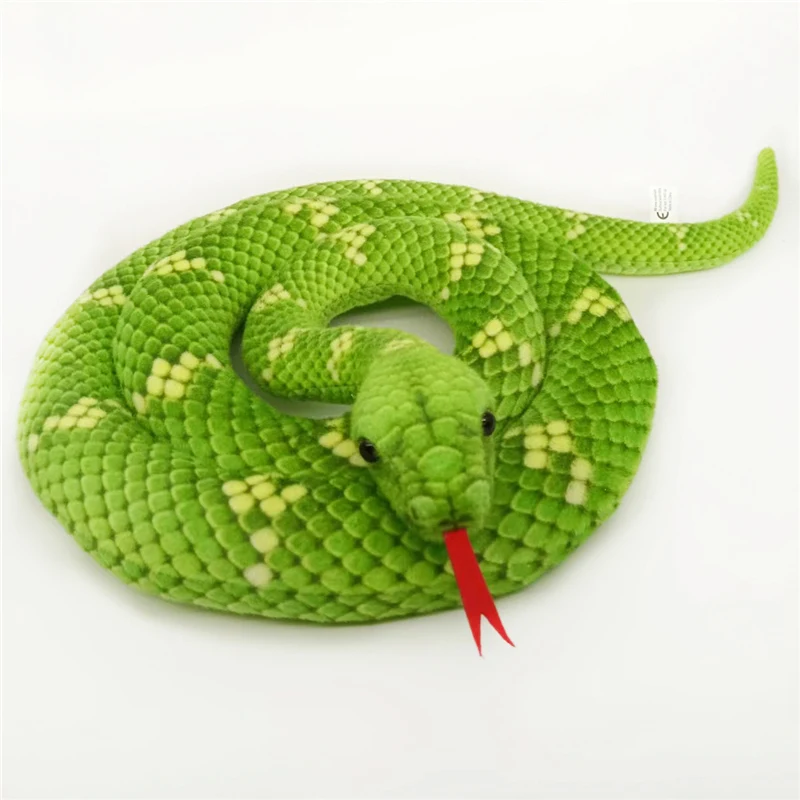 Serpiente de peluche gigante de 300cm para niños, juguete de