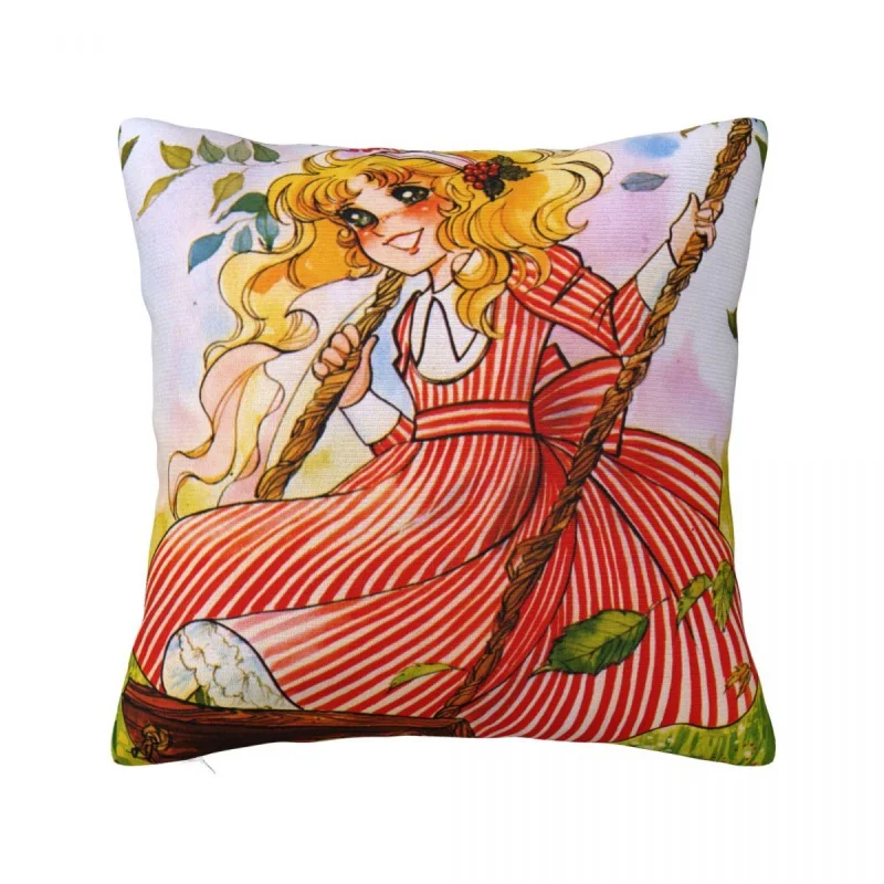 

Candy Candy Anime Pillowcase Printing Polyester Cushion Cover Kawaii Japanese kids Throw Pillow Case Cover Home Zipper 40X40cm