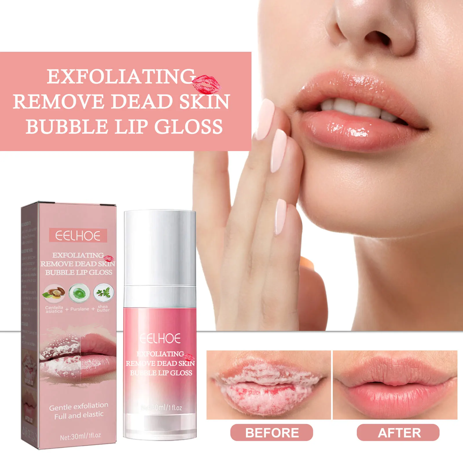 EELHOE Bubble Lip Mask Exfoliating Dead Skin, Soften Lip Lines, Hydrate, Moisturize, Anti-Dryness, Nourish Lips