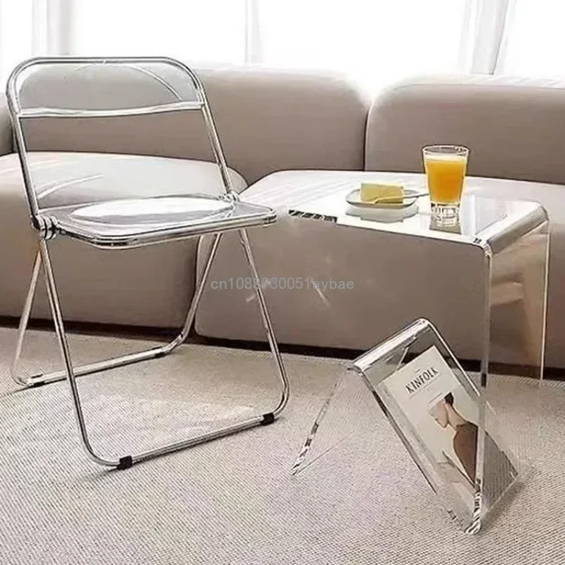 Internet Celebrity Transparent Acrylic Small Coffee Table Ins Style Sofa Bedroom Side Table Nordic Furniture Simple Modern 4