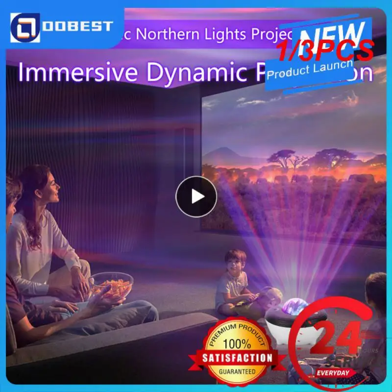 

1/3PCS Smart Night Light Aurora Galaxy Projector LED Rotate Speaker Sky Projection Lamp White Noise Decor Bedroom