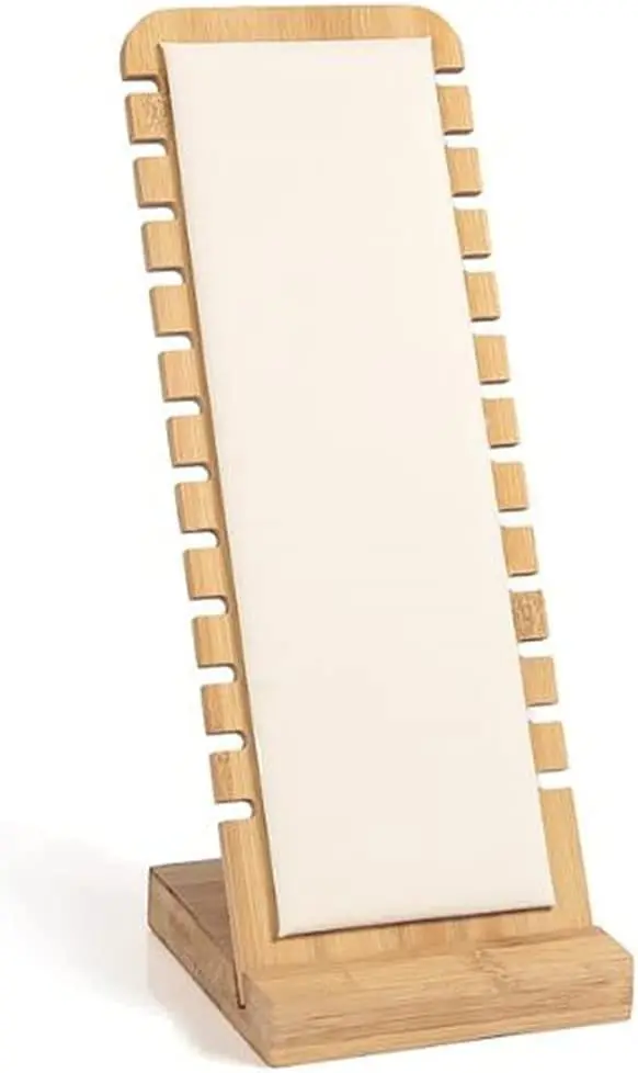 Solid Wood Extended Necklace Holder Rack Jewelry Display Board Soft Mat Multiple Necklace Display Board
