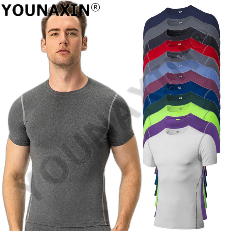 

Мужские спортивные футболки для тренажерного зала тренировочная Базовая Толстовка трико для велоспорта баскетбола тренировок фитнеса бега Топ Быстросохнущий