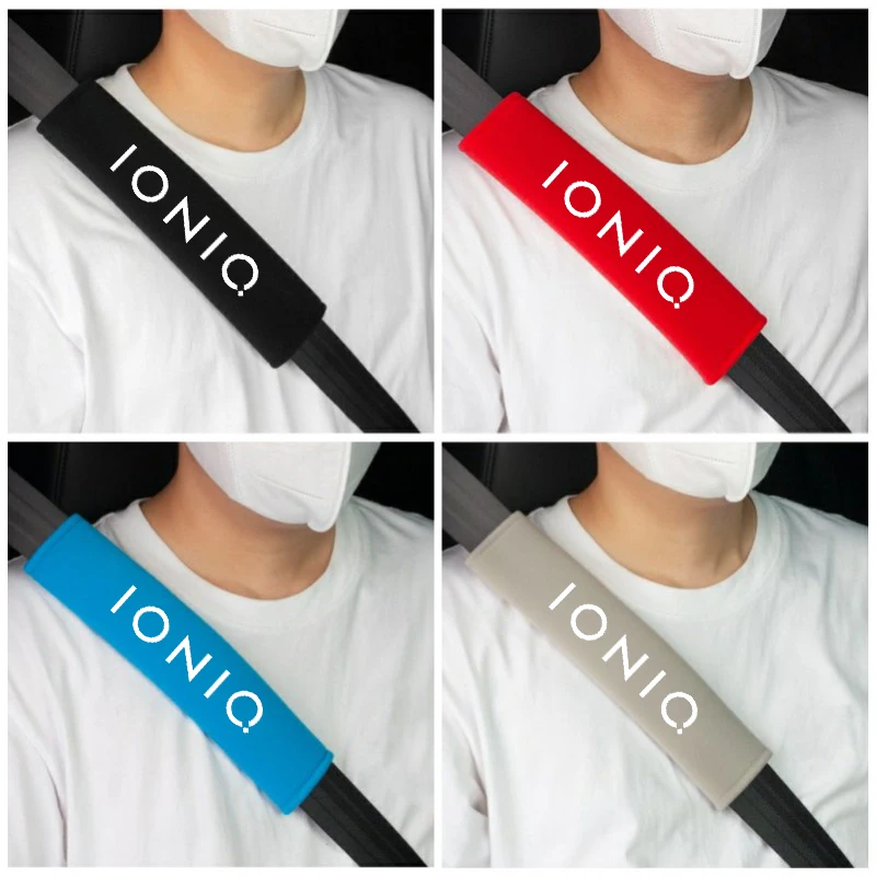 Car Seat Belt Pads 2pcs Car Seat Belt Cover Shoulder Pads Auto Interior Decoration Accessories For Hyundai IONIQ 5 6 7 Accessories