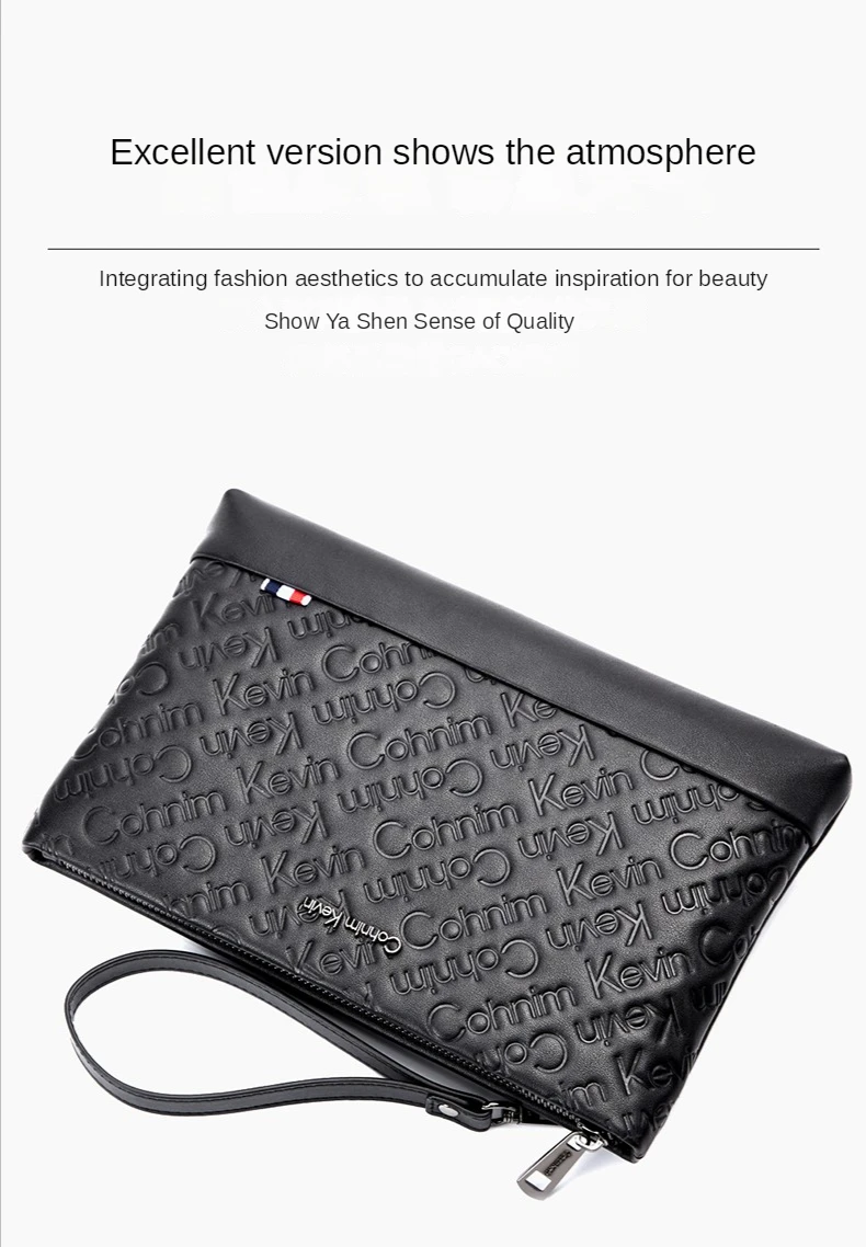 Mens Clutch Bag 100% Genuine Leather Large Capacity A4 Luxury Brand Woven  Bag Busins Simple Style Classic Envelope Bag New From Gift_59shop, $56.86